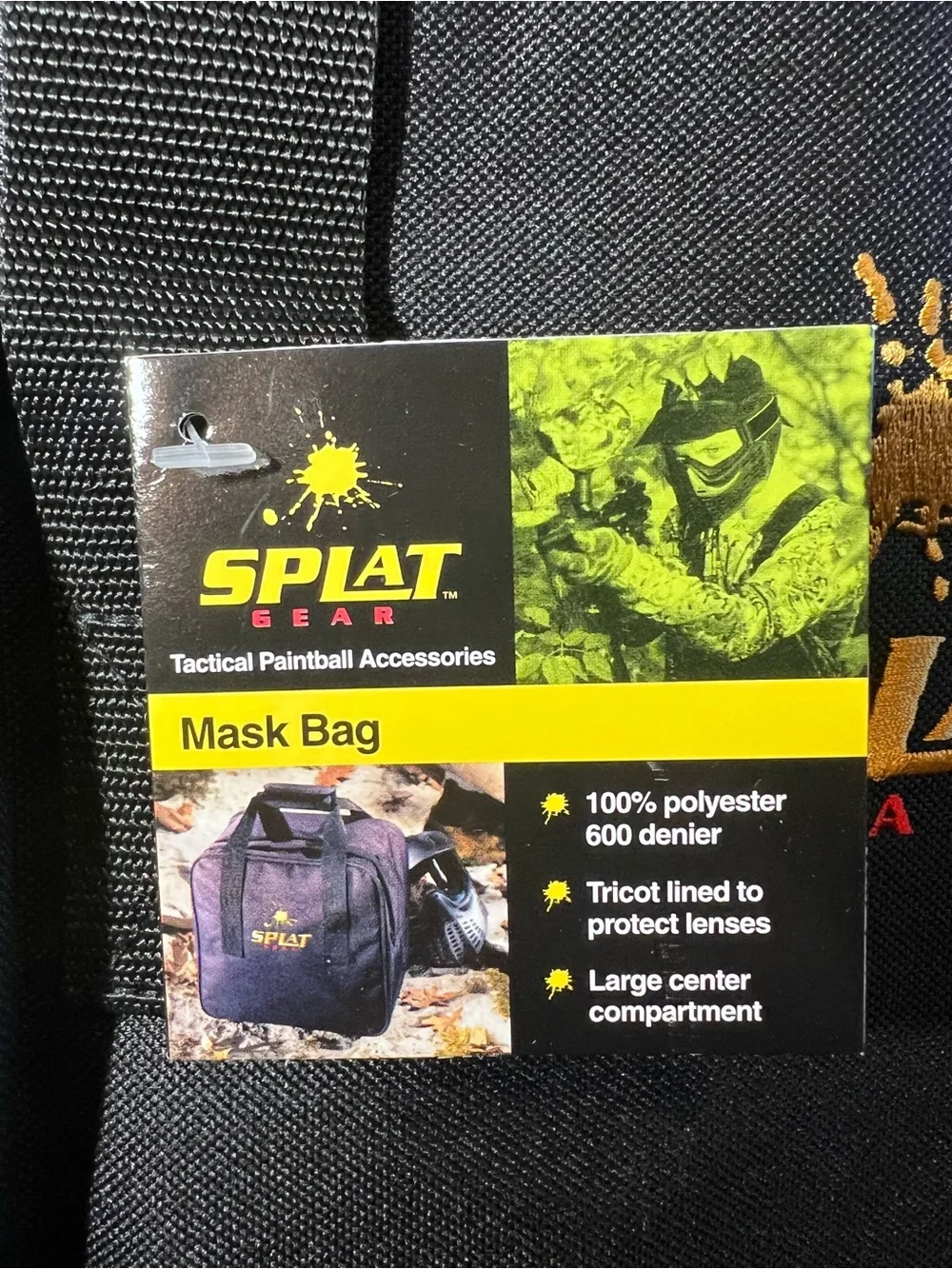 NEW! Splat Gear Black Duffel Bag – Compact Carry Bag for Paintball Mask